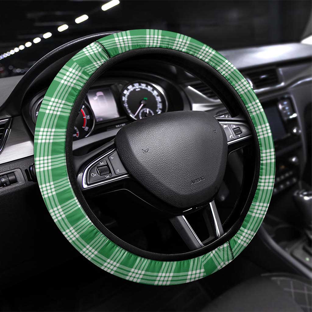 Green Hawaii Palaka Steering Wheel Cover Hawaiian Pikake Lei