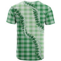 Green Hawaii Palaka T Shirt Hawaiian Pikake Lei