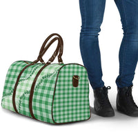 Green Hawaii Palaka Travel Bag Hawaiian Pikake Lei