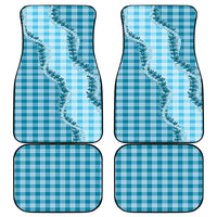 Blue Hawaii Palaka Car Mats Hawaiian Pikake Lei