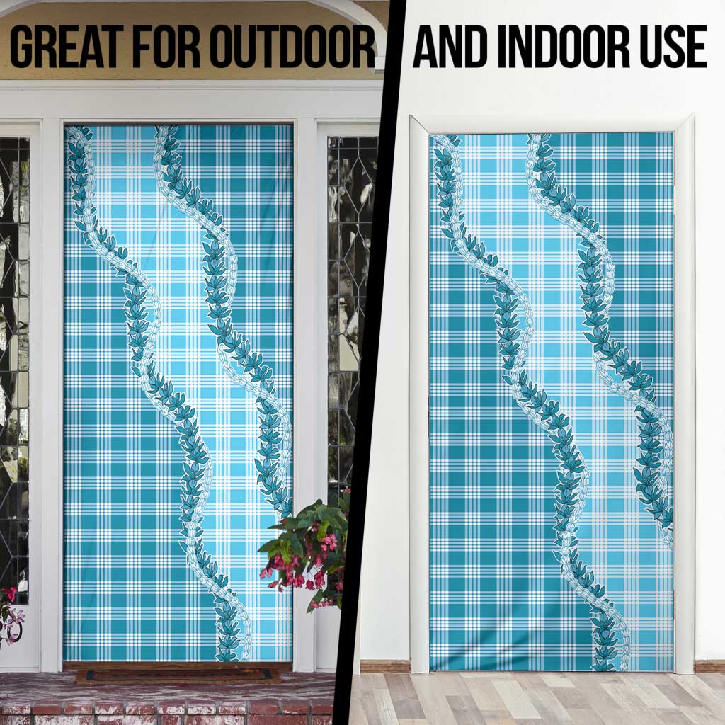 Blue Hawaii Palaka Door Cover Hawaiian Pikake Lei LT05 - Polynesian Pride
