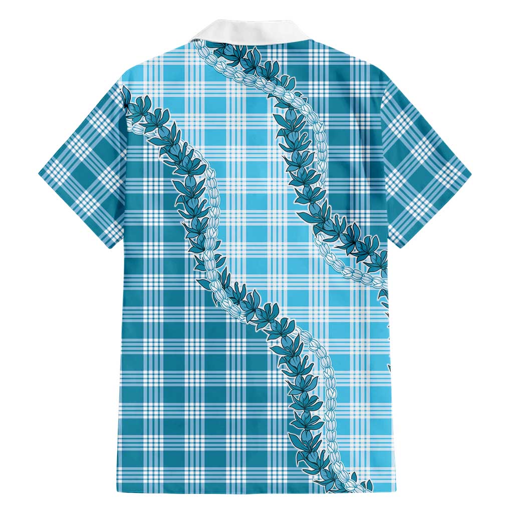 Blue Hawaii Palaka Family Matching Mermaid Dress and Hawaiian Shirt Hawaiian Pikake Lei
