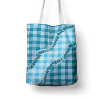 Blue Hawaii Palaka Tote Bag Hawaiian Pikake Lei