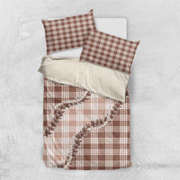Beige Hawaii Palaka Bedding Set Hawaiian Pikake Lei