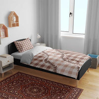 Beige Hawaii Palaka Bedding Set Hawaiian Pikake Lei