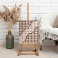 Beige Hawaii Palaka Canvas Wall Art Hawaiian Pikake Lei