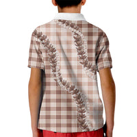 Beige Hawaii Palaka Kid Polo Shirt Hawaiian Pikake Lei LT05 - Polynesian Pride