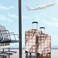 Beige Hawaii Palaka Luggage Cover Hawaiian Pikake Lei