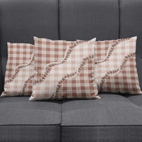 Beige Hawaii Palaka Pillow Cover Hawaiian Pikake Lei