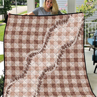 Beige Hawaii Palaka Quilt Hawaiian Pikake Lei