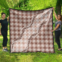 Beige Hawaii Palaka Quilt Hawaiian Pikake Lei