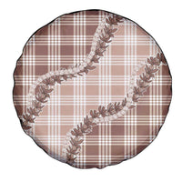 Beige Hawaii Palaka Spare Tire Cover Hawaiian Pikake Lei LT05 - Polynesian Pride