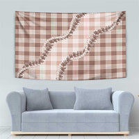 Beige Hawaii Palaka Tapestry Hawaiian Pikake Lei