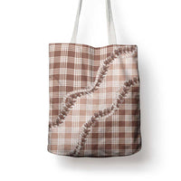 Beige Hawaii Palaka Tote Bag Hawaiian Pikake Lei
