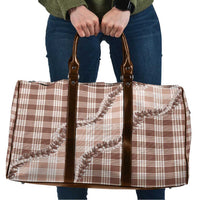 Beige Hawaii Palaka Travel Bag Hawaiian Pikake Lei
