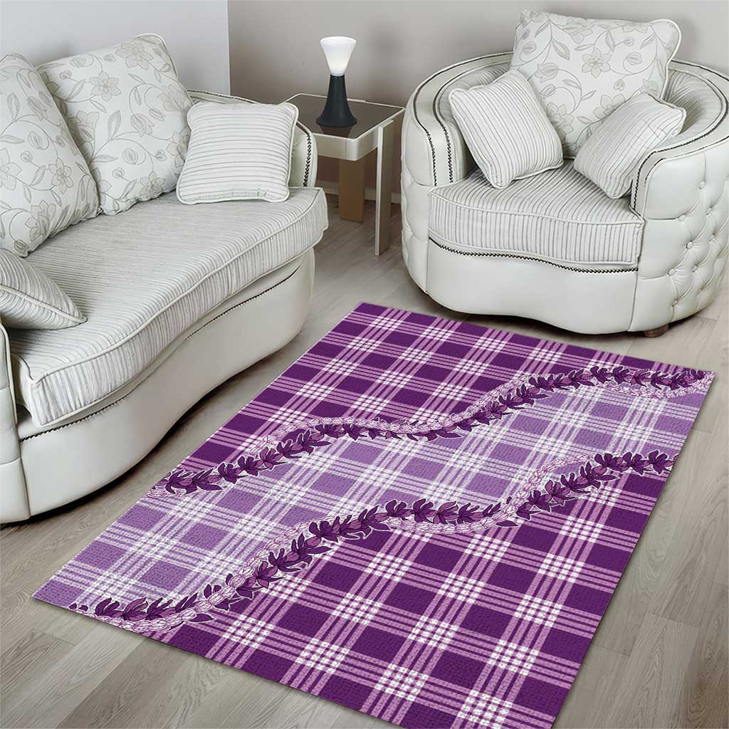 Violet Hawaii Palaka Area Rug Hawaiian Pikake Lei