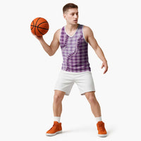 Violet Hawaii Palaka Basketball Jersey Hawaiian Pikake Lei