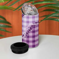 Violet Hawaii Palaka 4 in 1 Can Cooler Tumbler Hawaiian Pikake Lei