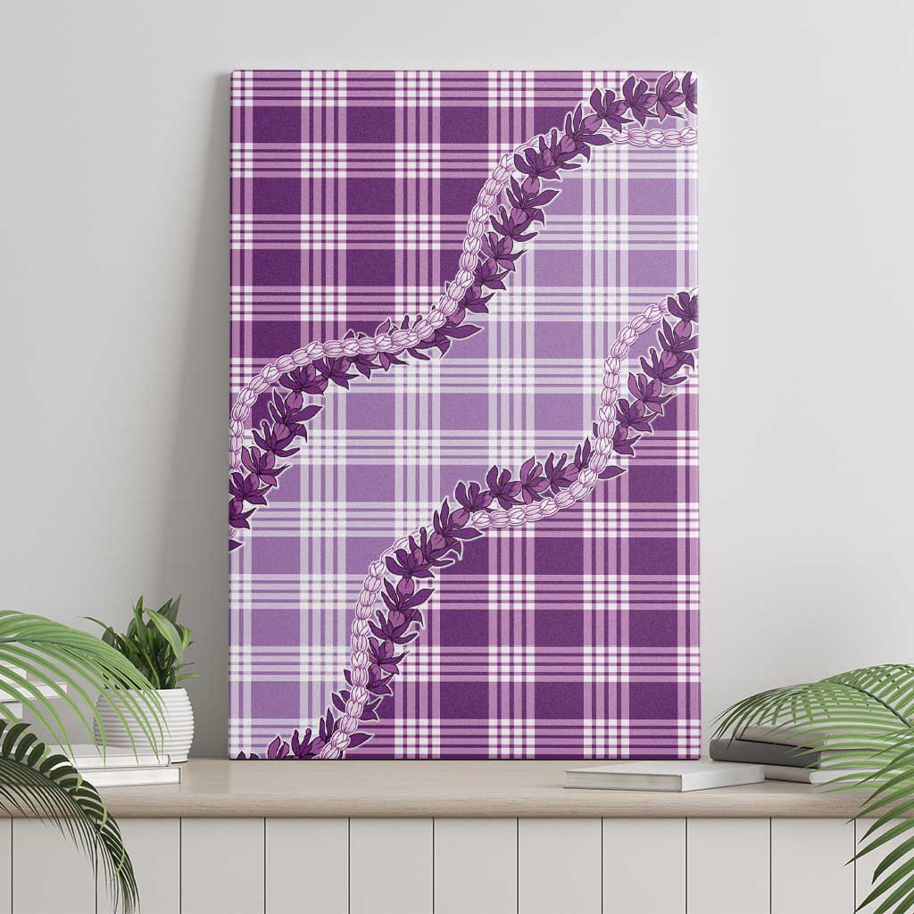 Violet Hawaii Palaka Canvas Wall Art Hawaiian Pikake Lei
