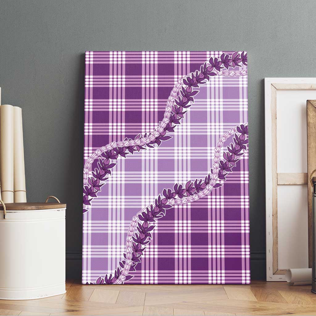 Violet Hawaii Palaka Canvas Wall Art Hawaiian Pikake Lei