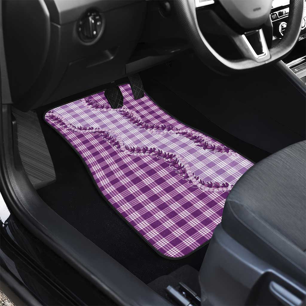 Violet Hawaii Palaka Car Mats Hawaiian Pikake Lei