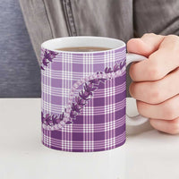 Violet Hawaii Palaka Ceramic Mug Hawaiian Pikake Lei