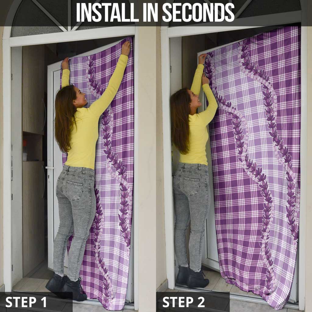 Violet Hawaii Palaka Door Cover Hawaiian Pikake Lei