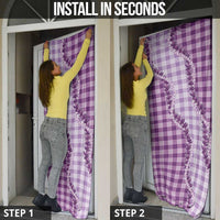 Violet Hawaii Palaka Door Cover Hawaiian Pikake Lei