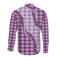 Violet Hawaii Palaka Family Matching Long Sleeve Bodycon Dress and Hawaiian Shirt Hawaiian Pikake Lei LT05 - Polynesian Pride