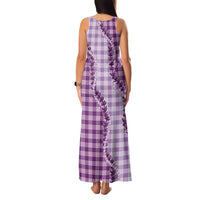 Violet Hawaii Palaka Family Matching Tank Maxi Dress and Hawaiian Shirt Hawaiian Pikake Lei