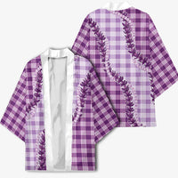Violet Hawaii Palaka Kimono Hawaiian Pikake Lei