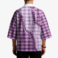 Violet Hawaii Palaka Kimono Hawaiian Pikake Lei
