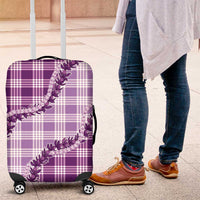 Violet Hawaii Palaka Luggage Cover Hawaiian Pikake Lei