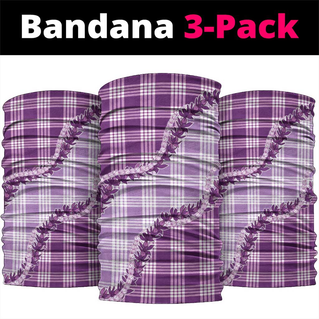 Violet Hawaii Palaka Neck Gaiter Hawaiian Pikake Lei