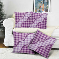 Violet Hawaii Palaka Pillow Cover Hawaiian Pikake Lei