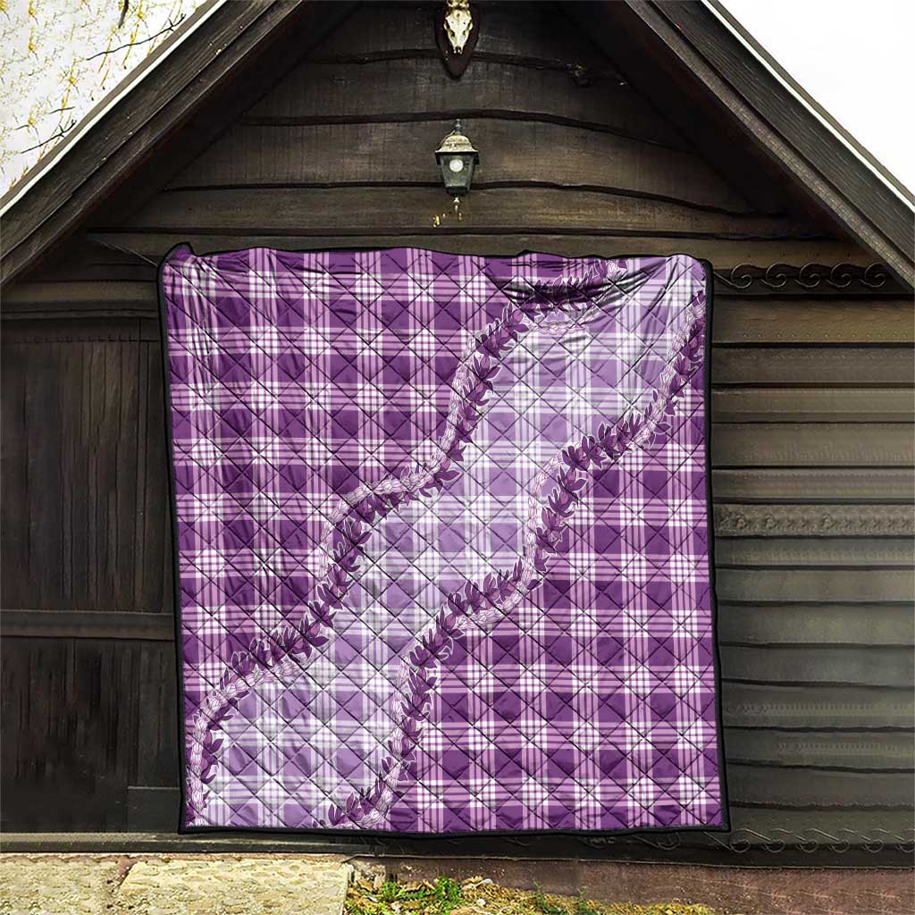 Violet Hawaii Palaka Quilt Hawaiian Pikake Lei