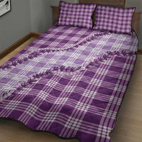 Violet Hawaii Palaka Quilt Bed Set Hawaiian Pikake Lei