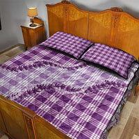 Violet Hawaii Palaka Quilt Bed Set Hawaiian Pikake Lei