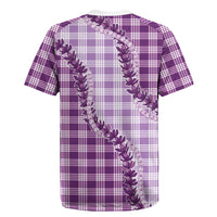 Violet Hawaii Palaka Rugby Jersey Hawaiian Pikake Lei