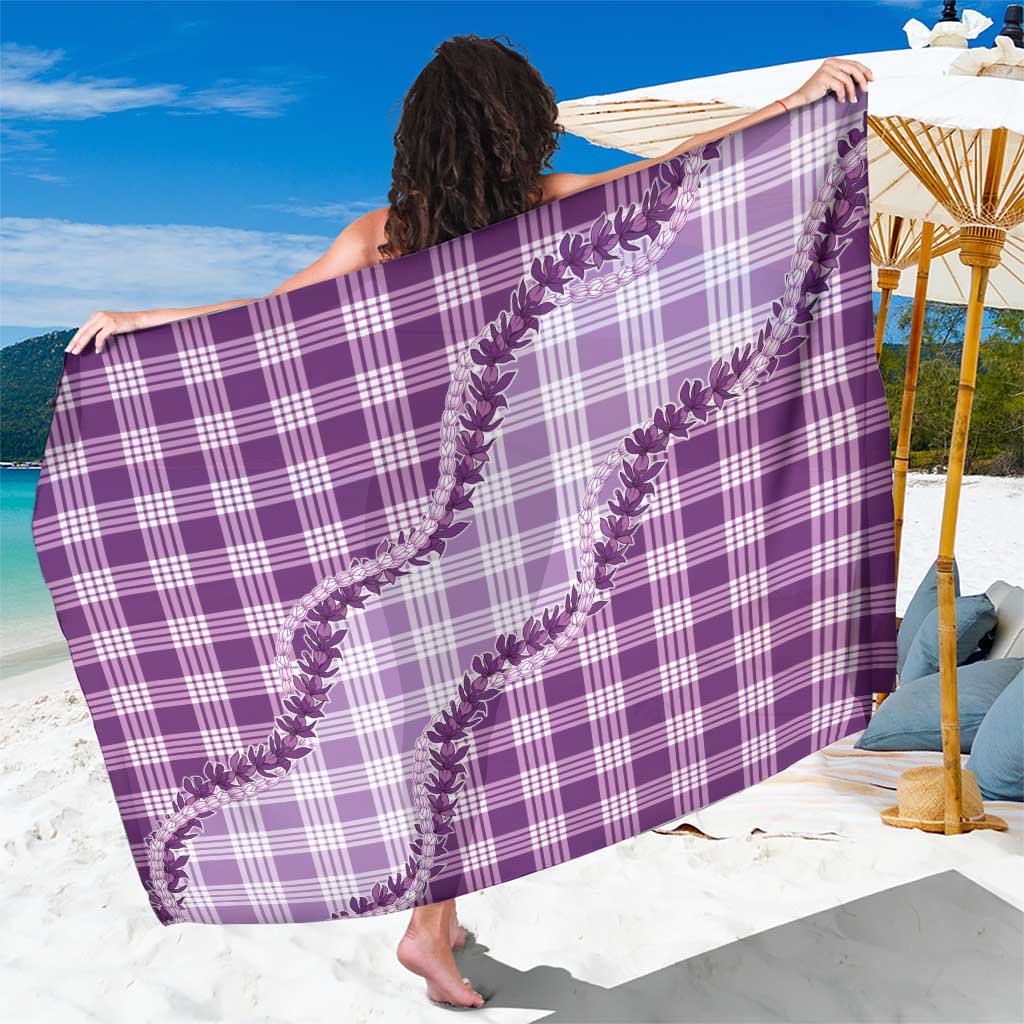 Violet Hawaii Palaka Sarong Hawaiian Pikake Lei