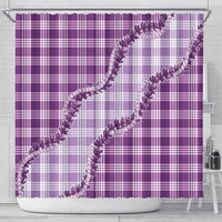 Violet Hawaii Palaka Shower Curtain Hawaiian Pikake Lei