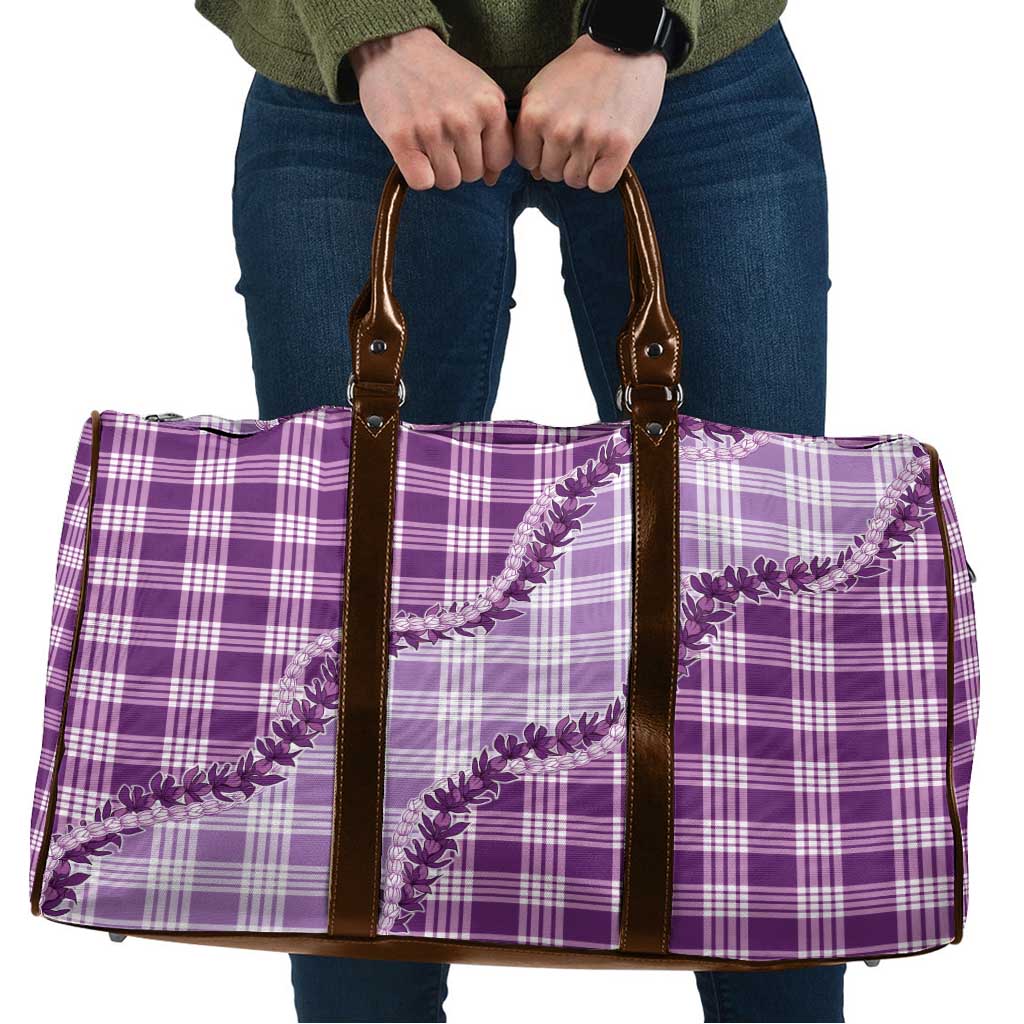 Violet Hawaii Palaka Travel Bag Hawaiian Pikake Lei