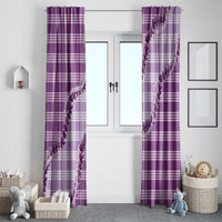 Violet Hawaii Palaka Window Curtain Hawaiian Pikake Lei