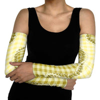 Yellow Hawaii Palaka Arm Sleeves Hawaiian Pikake Lei