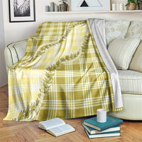 Yellow Hawaii Palaka Blanket Hawaiian Pikake Lei