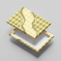Yellow Hawaii Palaka Canvas Wall Art Hawaiian Pikake Lei