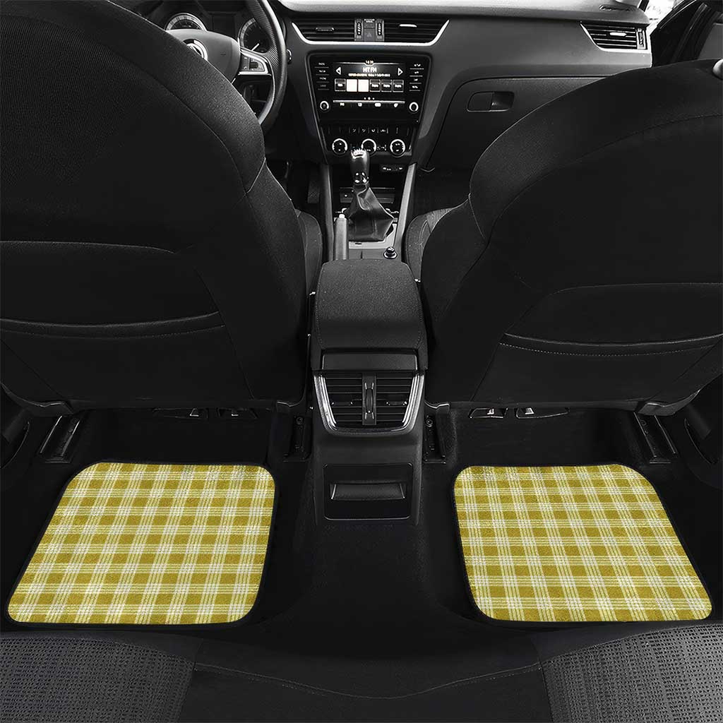 Yellow Hawaii Palaka Car Mats Hawaiian Pikake Lei