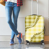 Yellow Hawaii Palaka Luggage Cover Hawaiian Pikake Lei