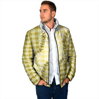 Yellow Hawaii Palaka Padded Jacket Hawaiian Pikake Lei