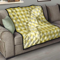 Yellow Hawaii Palaka Quilt Hawaiian Pikake Lei